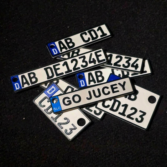 licence plate keychain